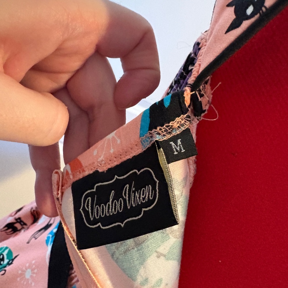 Voodoo Vixen Pink Cats Swing Dress - Picture 5 of 6